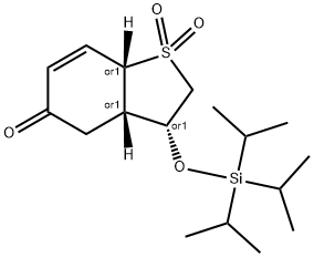 3-triisopropylsiloxy-2,3,3a,7a-tetrahydrobenzo(b)thiophen-5(4H)-one 1,1-dioxide Struktur