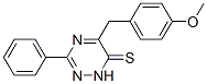 1,2,4-Triazine-6(1H)-thione, 5-[(4-methoxyphenyl)methyl]-3-phenyl- Struktur