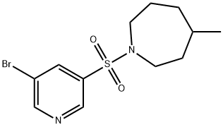 1-(5-broMopyridin-3-ylsulfonyl)-4-Methylazepane Struktur