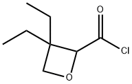 2-Oxetanecarbonyl chloride, 3,3-diethyl- (9CI) Struktur