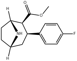 2-carbomethoxy-3-(4-fluorophenyl)nortropane Struktur