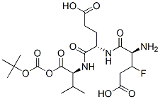 t-butyloxycarbonyl-3-fluoroglutamyl-glutamyl-valine Struktur