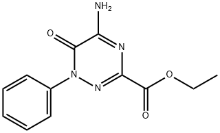 ETHYL 5-AMINO-6-OXO-1-PHENYL-1,6-DIHYDRO-1,2,4-TRIAZINE-3-CARBOXYLATE Struktur