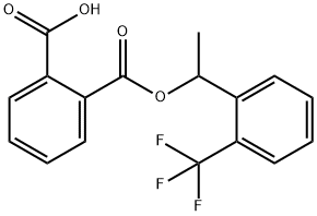 2-((1-(2-(trifluoroMethyl)phenyl)ethoxy)carbonyl)benzoic acid Struktur