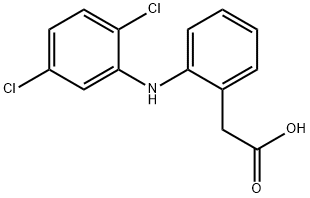 2-[(2,5-Dichlorophenyl)amino]benzeneacetic acid Struktur