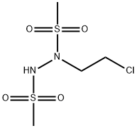 1,2-BIS(METHYLSULFONYL)-1-(2-CHLOROETHYL)HYDRAZINE Struktur