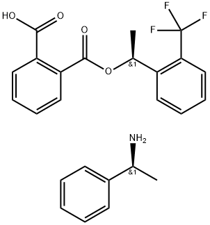 (S)-1-phenylethanaMine (S)-2-((1-(2-(trifluoroMethyl)phenyl)ethoxy)carbonyl)benzoate Struktur