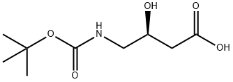 Butanoic acid, 4-[[(1,1-dimethylethoxy)carbonyl]amino]-3-hydroxy-, (S)- (9CI) Struktur