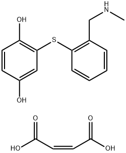 2-((2-((Methylamino)methyl)phenyl)thio)-1,4-benzenediol (Z)-2-butenedi oate (1:1) (salt) Struktur