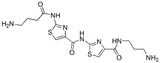 4-Thiazolecarboxamide, 2-((4-amino-1-oxobutyl)amino)-N-(4-(((3-aminopr opyl)amino)carbonyl)-2-thiazolyl)- Struktur