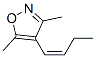 Isoxazole, 4-(1-butenyl)-3,5-dimethyl-, (Z)- (9CI) Struktur