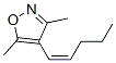 Isoxazole, 3,5-dimethyl-4-(1-pentenyl)-, (Z)- (9CI) Struktur