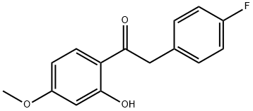 2-(4-Fluorophenyl)-1-(2-hydroxy-4-methoxyphenyl)ethanone Struktur