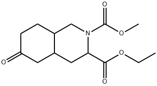 3-Ethyl  2-Methyl  6-oxooctahydroisoquinoline-2,3(1H)-dicarboxylate Struktur