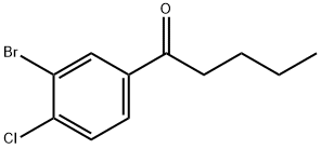 2-Bromo-4-butylcarbonyl-1-chlorobenzene Struktur