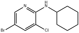 5-Bromo-3-chloro-N-cyclohexylpyridin-2-amine Struktur