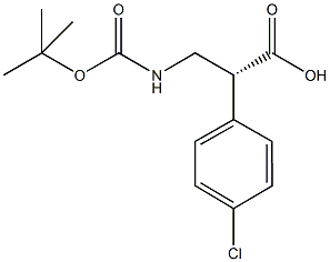 (R)-3-tert-Butoxycarbonylamino-2-(4-chloro-phenyl)-propionic acid Struktur