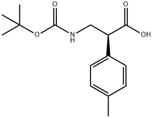 (S)-3-tert-Butoxycarbonylamino-2-p-tolyl-propionic acid Struktur