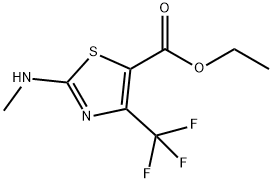 Ethyl 2-(methylamino)-4-(trifluoromethyl)-1,3-thiazole-5-carboxylate Struktur