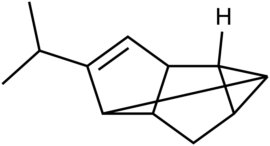 1,2,4-Methenopentalene,1,2,3,3a,4,6a-hexahydro-5-(1-methylethyl)-,(1R)-(9CI) Struktur