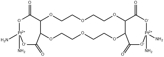 18-crown-6-tetracarboxybisdiammineplatinum(II) Struktur