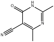 5-Pyrimidinecarbonitrile, 1,4-dihydro-2,6-dimethyl-4-oxo- (9CI) Struktur