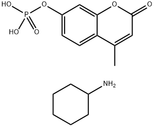 4-METHYLUMBELLIFERYL PHOSPHATE, BIS(CYCLOHEXYLAMMONIUM) SALT Struktur