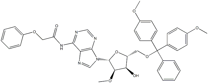 5'-O-DMT-2'-O-methyl-N6-phenoxyacetyl-D-adenosine Struktur