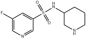 5-fluoro-N-(piperidin-3-yl)pyridine-3-sulfonaMide Struktur