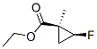 Cyclopropanecarboxylic acid, 2-fluoro-1-methyl-, ethyl ester, cis- (9CI) Struktur