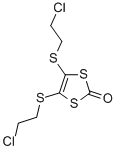 4,5-Bis-(2-chloro-ethylsulfanyl)-[1,3]dithiol-2-one Struktur