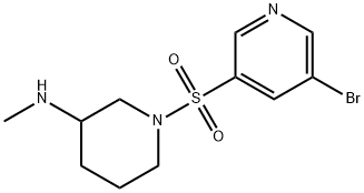 1-(5-broMopyridin-3-ylsulfonyl)-N-Methylpiperidin-3-aMine Struktur