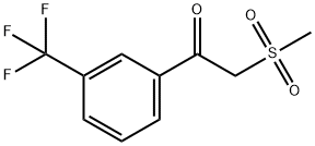 2-(METHYLSULFONYL)-1-[3-(TRIFLUOROMETHYL)PHENYL]ETHANONE Struktur