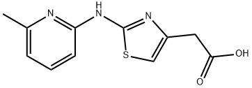 {2-[(6-Methylpyridin-2-yl)amino]-1,3-thiazol-4-yl}acetic acid Struktur