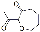 3-Oxepanone, 2-acetyl- (9CI) Struktur