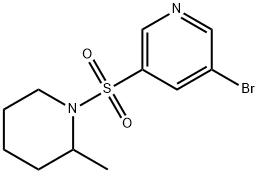 3-broMo-5-(2-Methylpiperidin-1-ylsulfonyl)pyridine Struktur