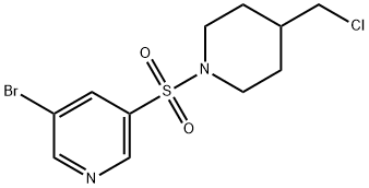 3-broMo-5-(4-(chloroMethyl)piperidin-1-ylsulfonyl)pyridine Struktur