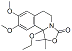 3H-Oxazolo[4,3-a]isoquinolin-3-one,  10b-ethoxy-1,5,6,10b-tetrahydro-8,9-dimethoxy-1,1-dimethyl- Struktur