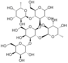 ALPHA-FUC-[1->2][ALPHA-GAL-(1->3)]-BETA-GAL-[1->3][ALPHA-FUC-(1->4)]-GLC Struktur