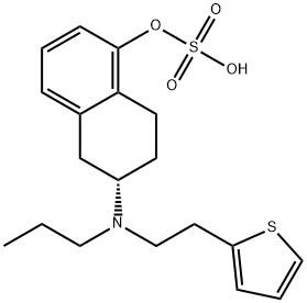 (S)-5,6,7,8-Tetrahydro-6-[propyl[2-(2-thienyl)ethyl]aMino]- 1-naphthalenol Hydrogen Sulfate (Ester) Struktur