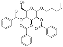 PENT-4-ENYL-2,3,4-TRI-O-BENZOYL-D-MANNOPYRANOSIDE Struktur