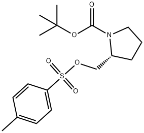 (R)-TERT-BUTYL 2-(TOSYLOXYMETHYL)PYRROLIDINE-1-CARBOXYLATE Struktur