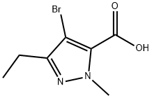 4-BROMO-3-ETHYL-1-METHYL-1H-PYRAZOLE-5-CARBOXYLIC ACID Struktur