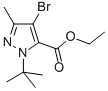 4-BROMO-1-(1,1-DIMETHYLETHYL)-3-METHYL-1H-PYRAZOLE-5-CARBOXYLIC ACID ETHYL ESTER Struktur