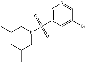 3-broMo-5-(3,5-diMethylpiperidin-1-ylsulfonyl)pyridine Struktur