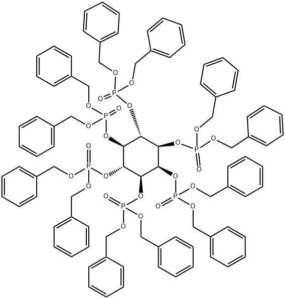 Myo-Inositol 1,2,3,4,5,6-Hexakis[bis(phenylMethyl) Phosphate] Struktur