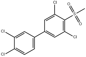 4-Methylsulfonyl-3,3',4',5-tetrachlorobiphenyl Struktur