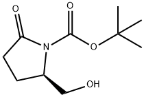 tert-Butyl (2R)-2-(hydroxymethyl)-5-oxopyrrolidine-1-carboxylate Struktur