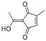 4-Cyclopentene-1,3-dione, 2-(1-hydroxyethylidene)-4-methyl-, (E)- (9CI) Struktur