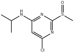 (6-Chloro-2-methanesulfinyl-pyrimidin-4-yl)-isopropyl-amine Struktur